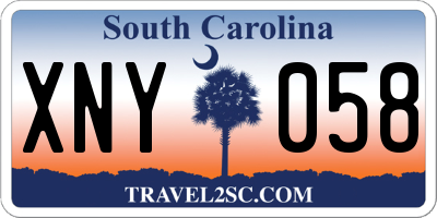 SC license plate XNY058