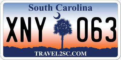 SC license plate XNY063