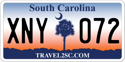 SC license plate XNY072