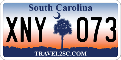 SC license plate XNY073