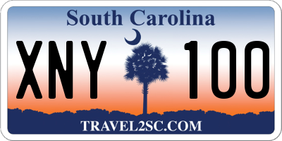 SC license plate XNY100