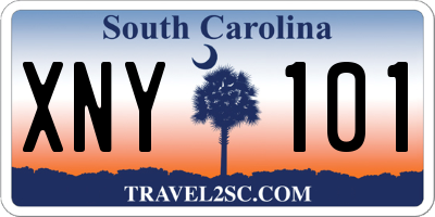 SC license plate XNY101