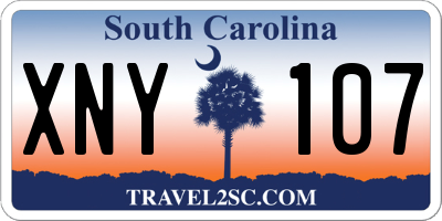 SC license plate XNY107