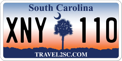 SC license plate XNY110