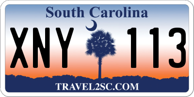 SC license plate XNY113