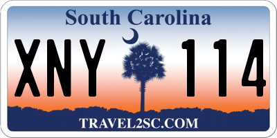 SC license plate XNY114