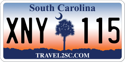 SC license plate XNY115