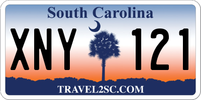 SC license plate XNY121