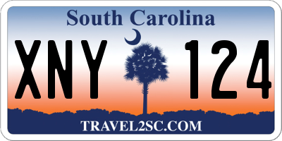 SC license plate XNY124