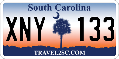 SC license plate XNY133