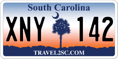 SC license plate XNY142