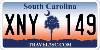 SC license plate XNY149