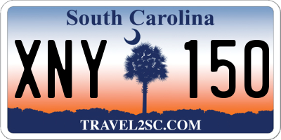SC license plate XNY150