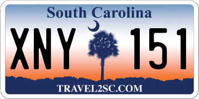 SC license plate XNY151