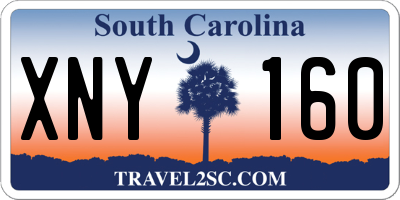 SC license plate XNY160