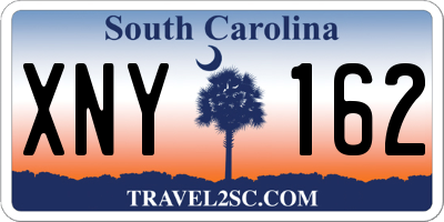 SC license plate XNY162
