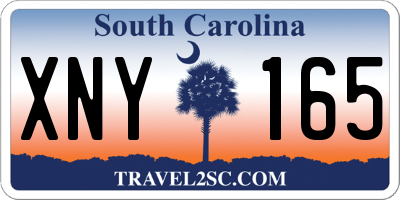 SC license plate XNY165