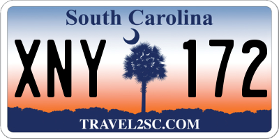 SC license plate XNY172