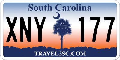 SC license plate XNY177