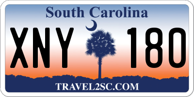 SC license plate XNY180