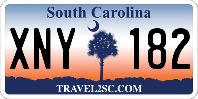 SC license plate XNY182