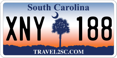 SC license plate XNY188