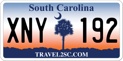 SC license plate XNY192