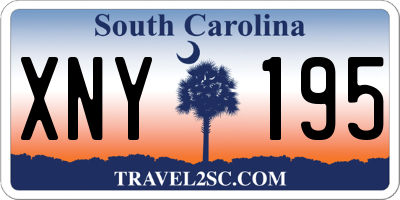 SC license plate XNY195