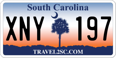 SC license plate XNY197