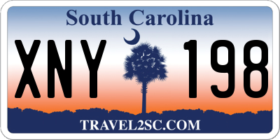 SC license plate XNY198