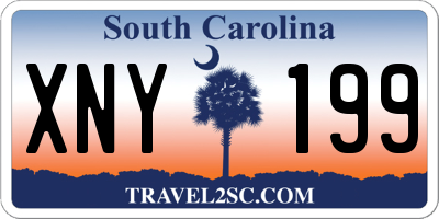 SC license plate XNY199