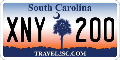 SC license plate XNY200