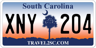 SC license plate XNY204