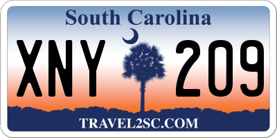 SC license plate XNY209