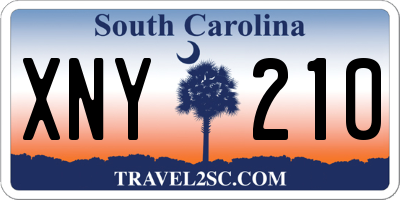 SC license plate XNY210