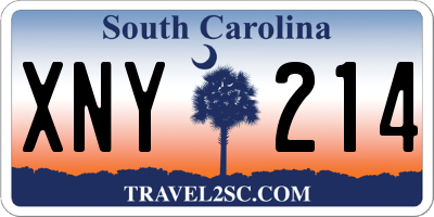 SC license plate XNY214