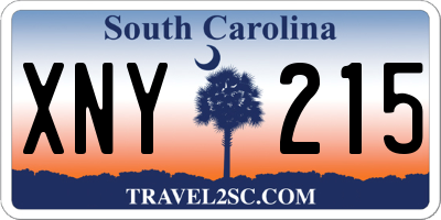 SC license plate XNY215