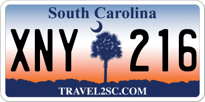 SC license plate XNY216