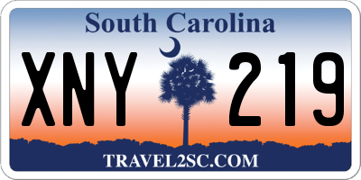 SC license plate XNY219