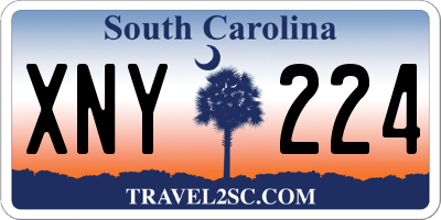 SC license plate XNY224
