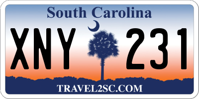 SC license plate XNY231