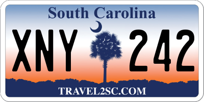 SC license plate XNY242