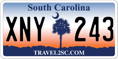 SC license plate XNY243