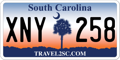 SC license plate XNY258