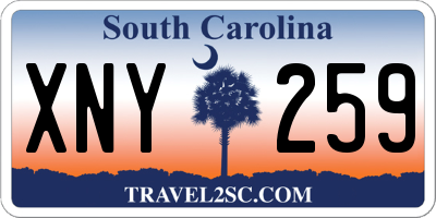 SC license plate XNY259