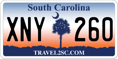 SC license plate XNY260