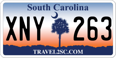 SC license plate XNY263