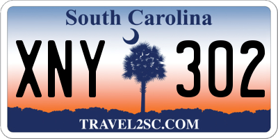SC license plate XNY302