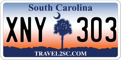 SC license plate XNY303