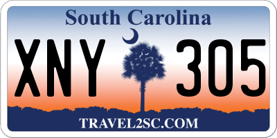 SC license plate XNY305